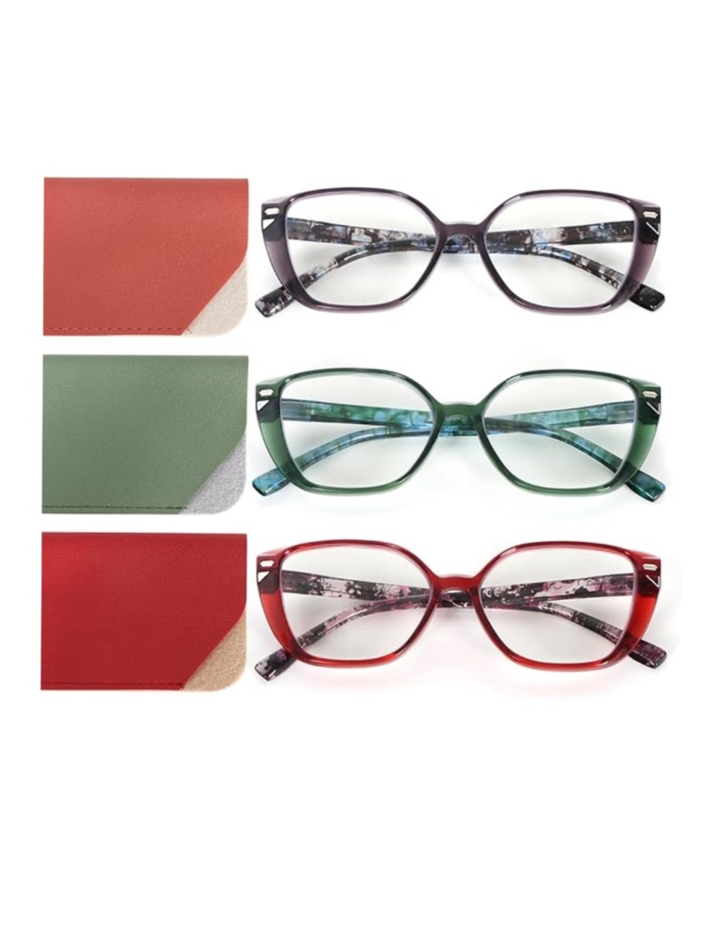 3-Pack Cat-Eye Reading Glasses Set